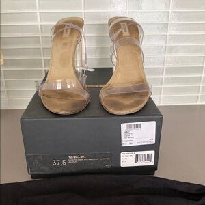 Yeezy Transparent Strap Heels - Tan